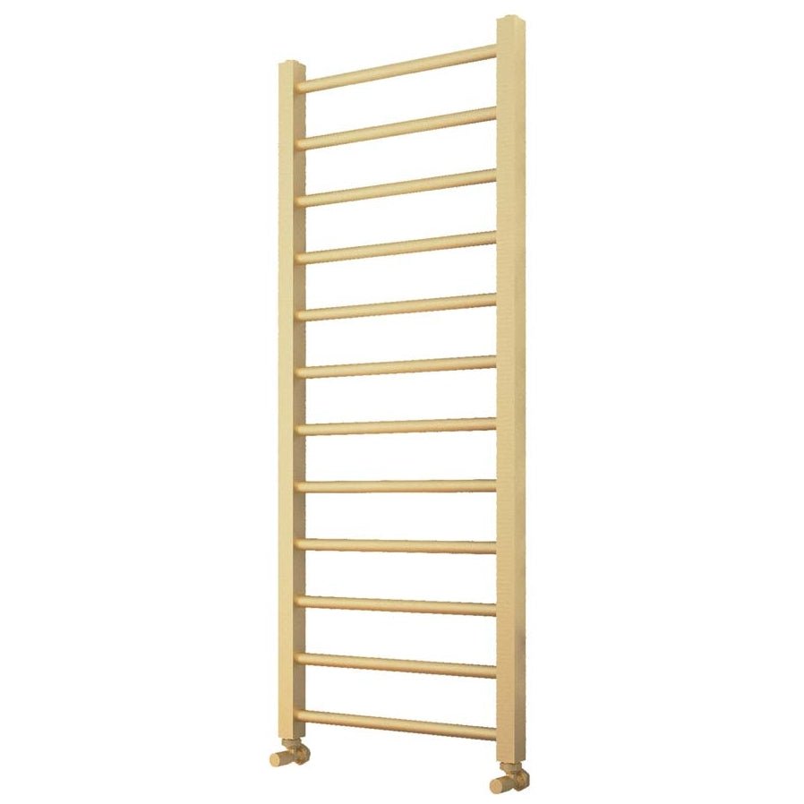 Scudo Vibe Towel Radiator 500 x 1200mm - Brushed Brass - VI - 12 - 50 - BB - TAP 'N' SHOWER