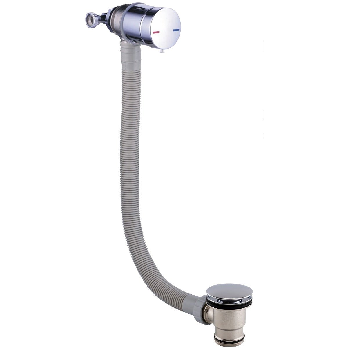 Scudo Bath Filler Overflow with Click Clack Waste - Chrome - WASTE102 - TAP 'N' SHOWER