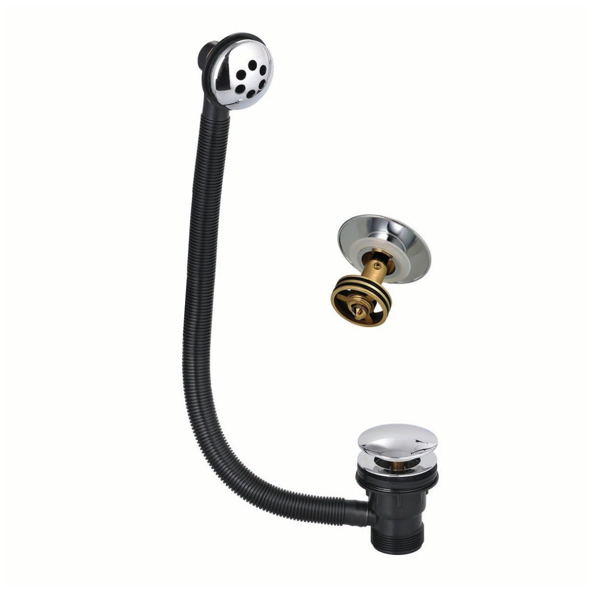 Scudo Round Sprung Bath Waste Easy Clean - Chrome - WASTE90 - TAP 'N' SHOWER