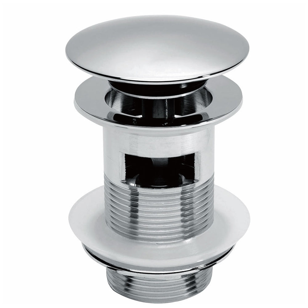 Scudo Round Dome Slotted Sprung Basin Waste - Chrome - WASTE92L - TAP 'N' SHOWER