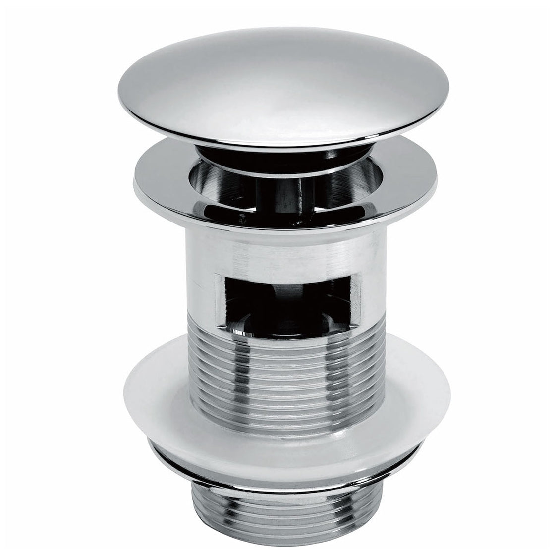 Scudo Round Dome Slotted Sprung Basin Waste - Chrome - WASTE92L - TAP 'N' SHOWER