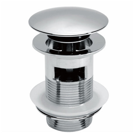 Scudo Round Dome Slotted Sprung Basin Waste - Chrome - WASTE92L - TAP 'N' SHOWER