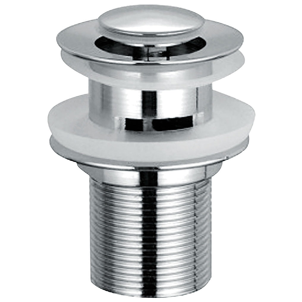 Scudo Round Centre Dome Slotted Sprung Basin Waste - Chrome - WASTE93L - TAP 'N' SHOWER