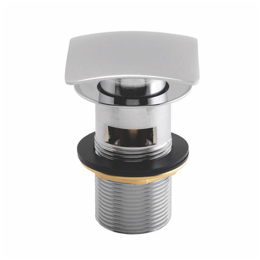 Scudo Square Dome Slotted Sprung Basin Waste - Chrome - WASTE94 - TAP 'N' SHOWER