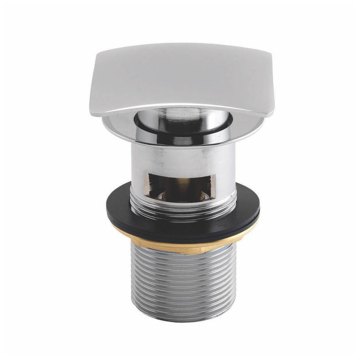 Scudo Square Dome Slotted Sprung Basin Waste - Chrome - WASTE94 - TAP 'N' SHOWER