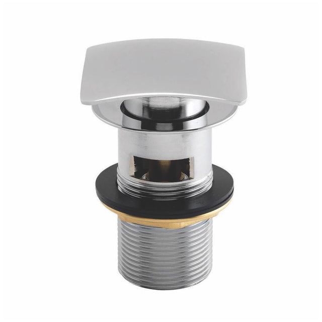Scudo Square Dome Slotted Sprung Basin Waste - Chrome - WASTE94 - TAP 'N' SHOWER