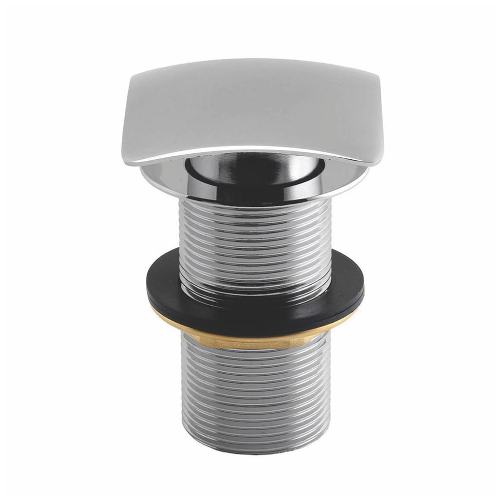 Scudo Square Dome Unslotted Sprung Basin Waste - Chrome - WASTE95 - TAP 'N' SHOWER