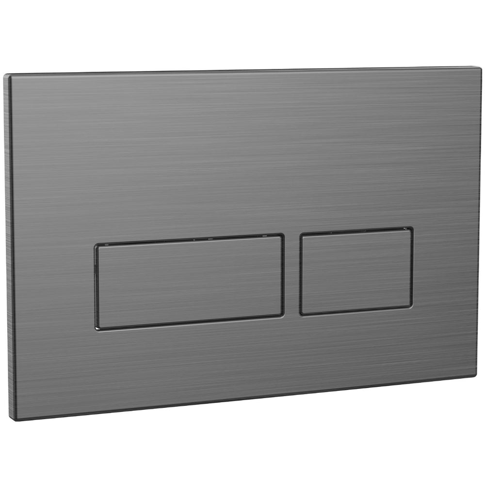 Scudo Square Dual Flush Plate - Gunmetal - WC - BUTTON04 - TAP 'N' SHOWER