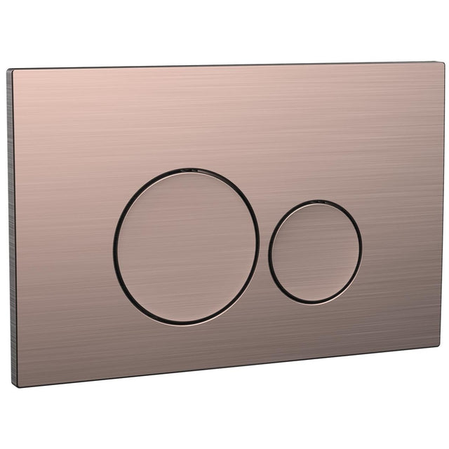 Scudo Round Dual Flush Plate - Brushed Bronze - WC - BUTTON10 - TAP 'N' SHOWER