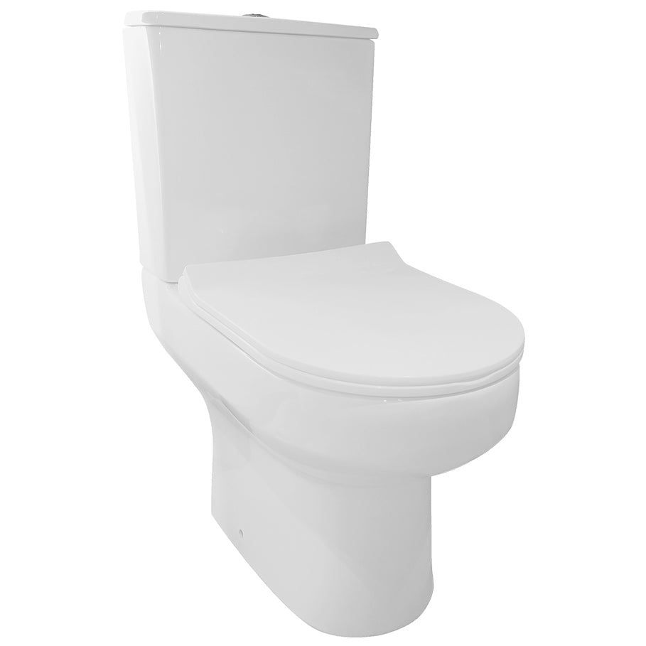 Scudo Spa Rimless Open Back WC Pan and Soft Close Seat No Cistern - White - WC - PAN - 001 - TAP 'N' SHOWER