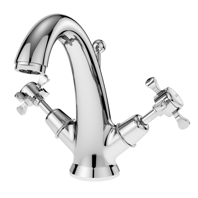 Nuie Selby Xhead Pop Up Waste Mono Basin Mixer Tap - Chrome - SEL305DX - TAP 'N' SHOWER