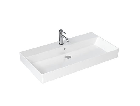 Britton Shoreditch Frame 1 Tap Hole Basin 850mm - White Gloss - SHR.018+ - TAP 'N' SHOWER