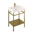 Britton Frame Stand For Basin 600mm - Brushed Brass - FRAME201 - TAP 'N' SHOWER