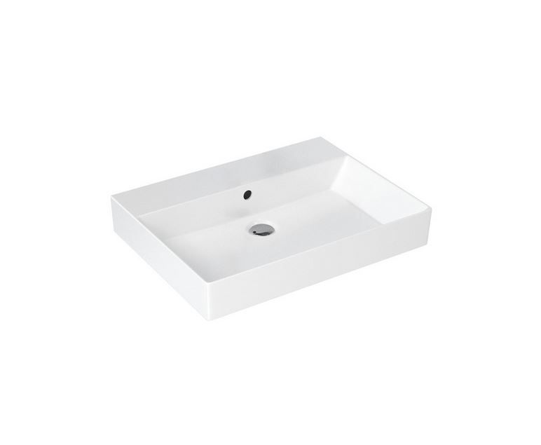 Britton Shoreditch Frame No Tap Hole Basin 600mm - White - SHR.016 NTH+ - TAP 'N' SHOWER
