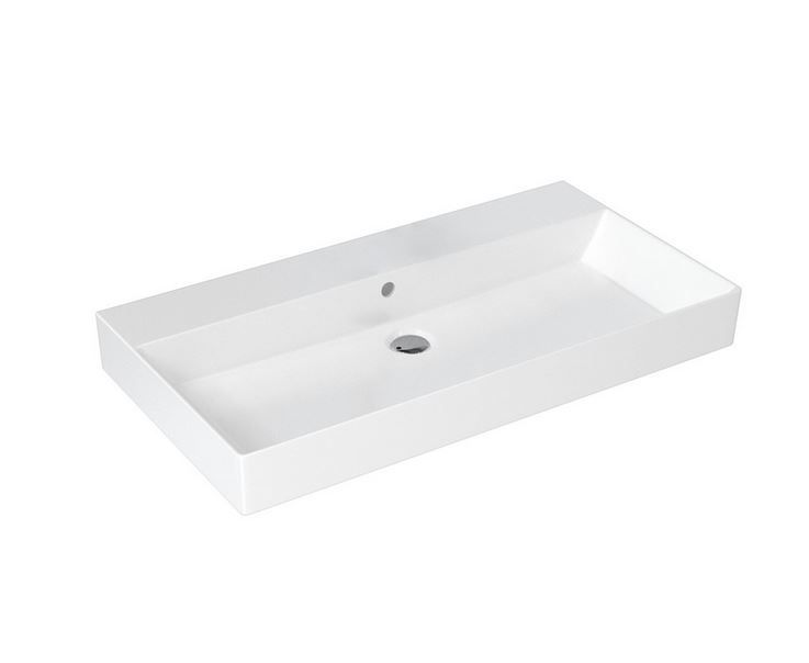 Britton Shoreditch Frame No Tap Hole Basin 850mm - White Gloss - SHR.018 NTH+ - TAP 'N' SHOWER