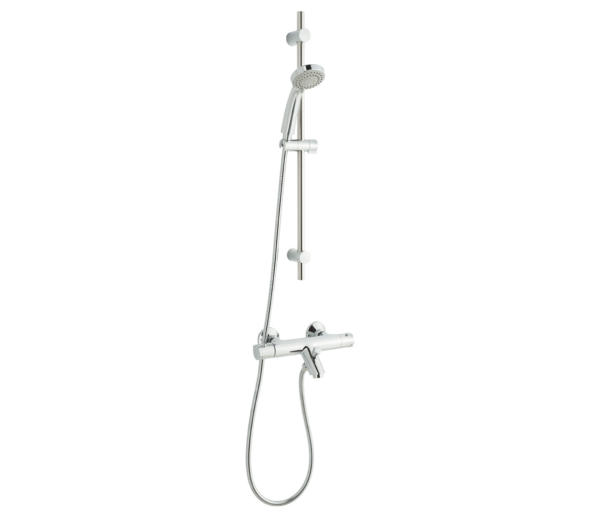 JTP Shower Pole with Slider Rail and Bath Spout - Chrome - 1272