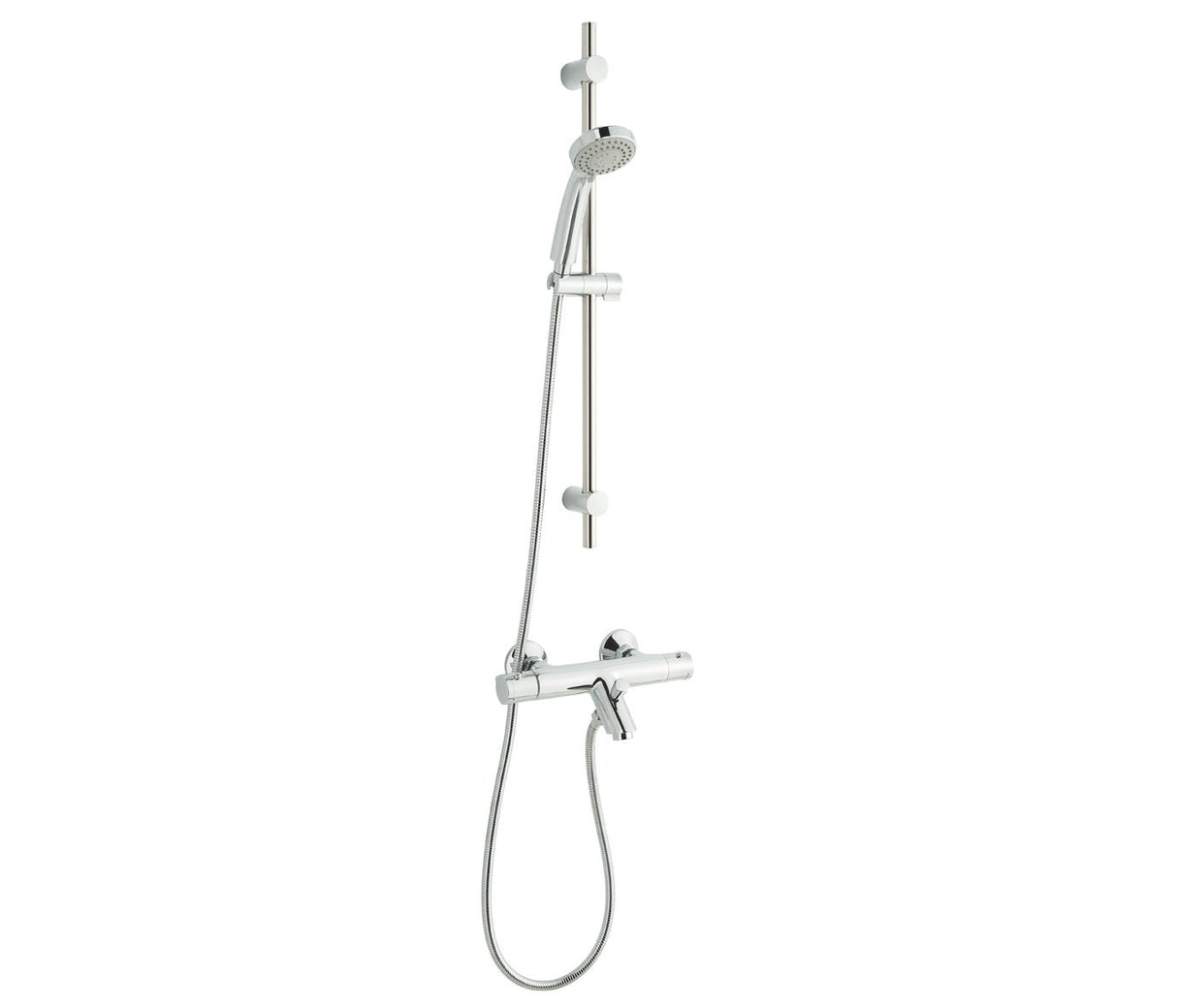 JTP Shower Pole with Slider Rail and Bath Spout - Chrome - 1272 - TAP 'N' SHOWER