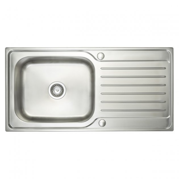 Prima Deep 1.0 Bowl Kitchen Sink with Waste Kit 1000mm Length x 500mm Width - Stainless Steel - CPR030 - TAP 'N' SHOWER