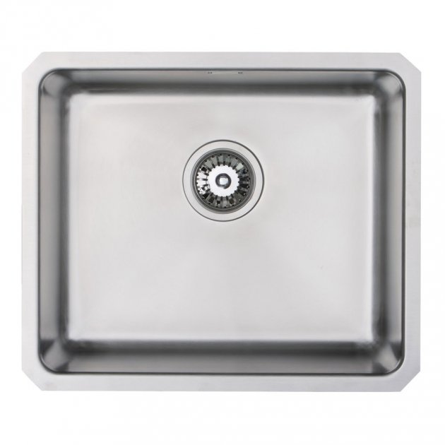 Prima R25 1.0 Bowl Undermount Large Kitchen Sink with Waste Kit 530mm Length x 450mm Width - Stainless Steel - CPR048 - TAP 'N' SHOWER