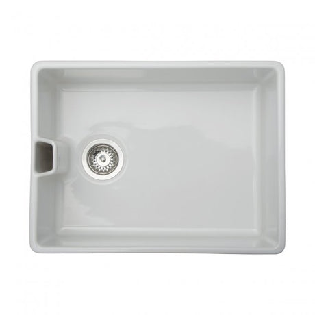 Prima 1.0 Bowl Belfast Kitchen Sink with Waste Kit 595mm Length x 455mm Width - White - CPR4081 - TAP 'N' SHOWER