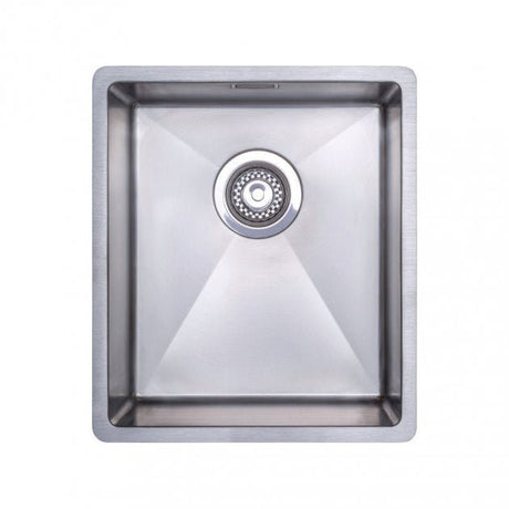 Prima R10 Compact 1.0 Bowl Undermount Inset Kitchen Sink with Waste Kit 440mm Length x 380mm Width - Stainless Steel - CPR518 - TAP 'N' SHOWER