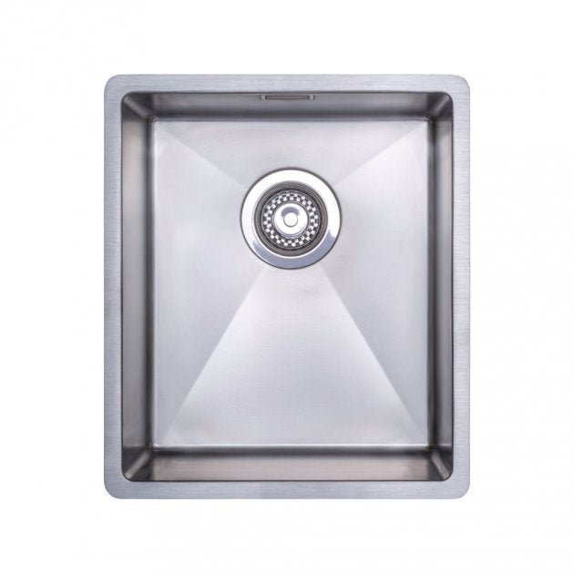 Prima R10 Compact 1.0 Bowl Undermount Inset Kitchen Sink with Waste Kit 440mm Length x 380mm Width - Stainless Steel - CPR518 - TAP 'N' SHOWER