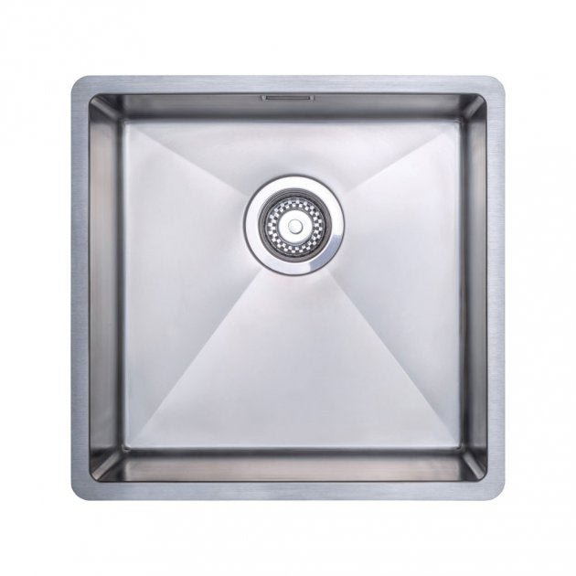 Prima R10 1.0 Bowl Undermount Inset Kitchen Sink with Waste Kit 440mm Length x 450mm Width - Stainless Steel - CPR520 - TAP 'N' SHOWER