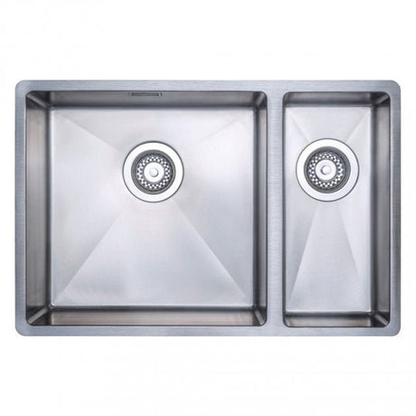 Prima R10 1.5 Bowl Undermount Inset Large Kitchen Sink LH with Waste Kit 660mm Length x 440mm Width - Stainless Steel - CPR526 - TAP 'N' SHOWER