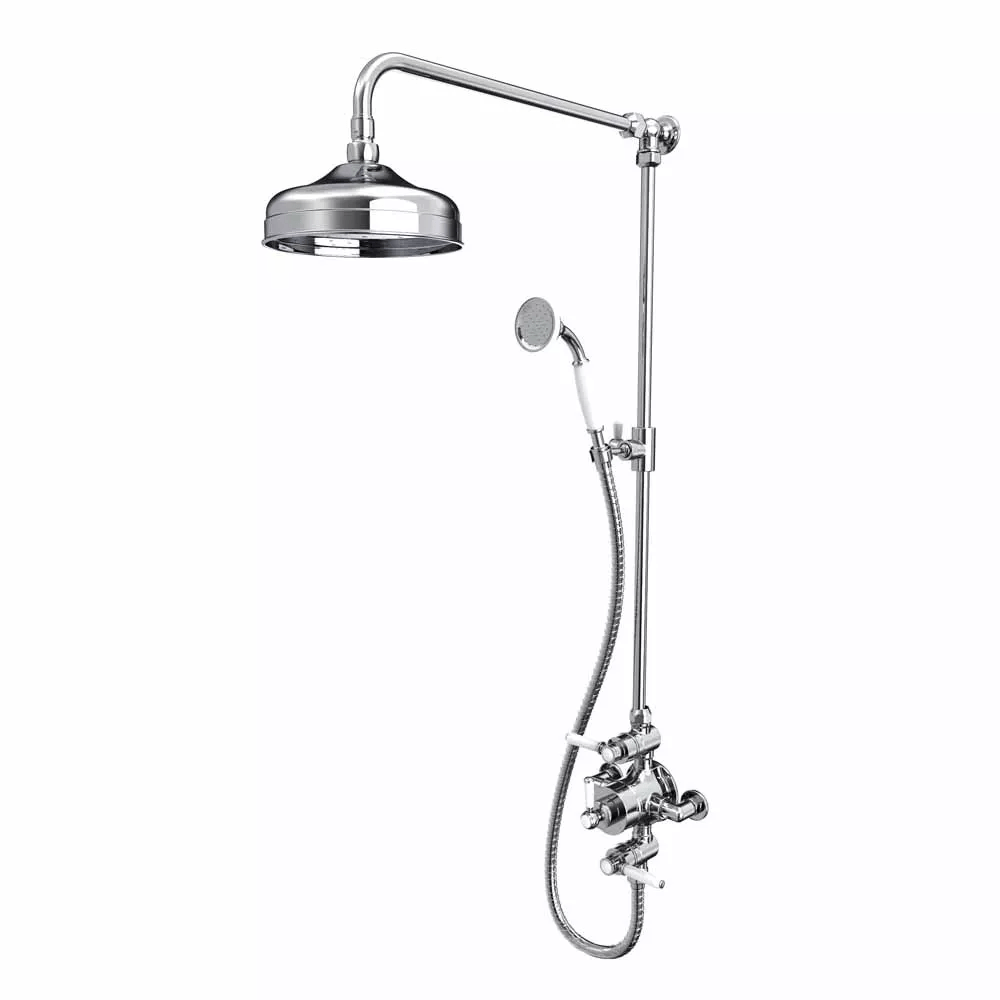 Tavistock Lansdown Dual Function Shower System With Overhead Shower And Handset - Chrome - SLD1701 - TAP 'N' SHOWER