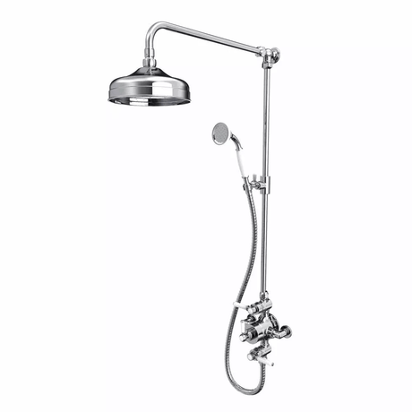 Tavistock Lansdown Dual Function Shower System With Overhead Shower And Handset - Chrome - SLD1701 - TAP 'N' SHOWER