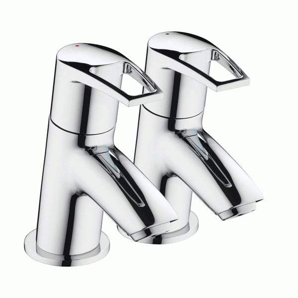 Bristan Smile Modern Bath Taps Pair - Chrome - SM 3/4 C