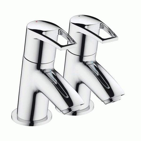 Bristan Smile Modern Bath Taps Pair - Chrome - SM 3/4 C