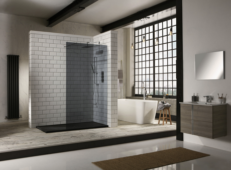 Aquaglass 900mm Mono 10mm Smoked Walk-In Front Panel - BE800914