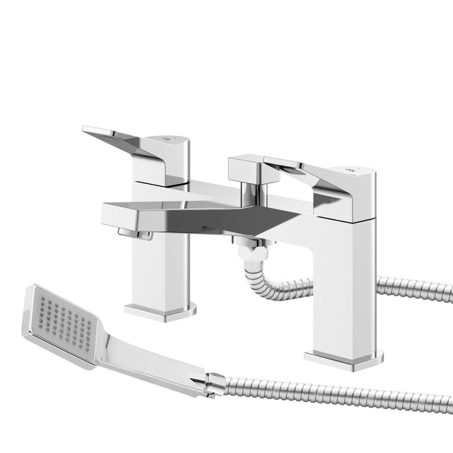 Hudson Reed Soar Modern Pillar Mounted Bath Shower Mixer Tap  - Chrome - SOA304