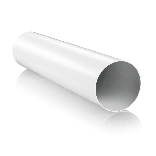 125mm 5" Round Plastic Ducting Pipe - Blauberg Blaufast PVC Circular Ventilation Ductwork - 350mm Long - TAP 'N' SHOWER
