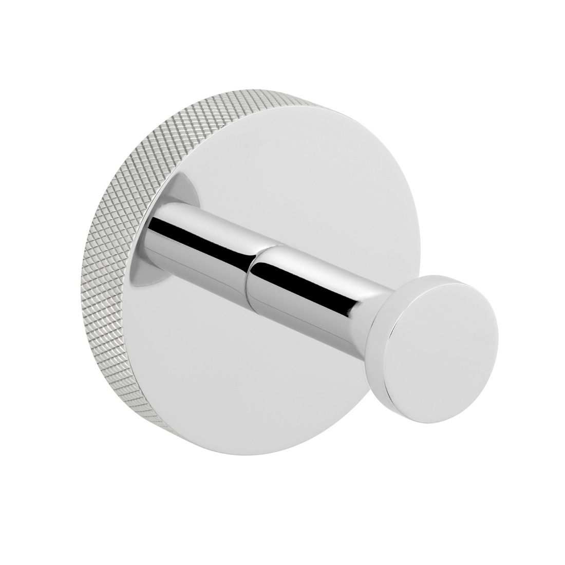 Vado Spa Knurled Accents chrome robe hook with modern design and durable construction