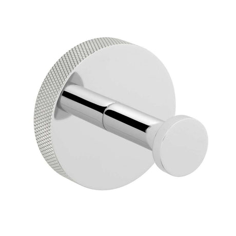 Vado Spa Knurled Accents chrome robe hook with modern design and durable construction