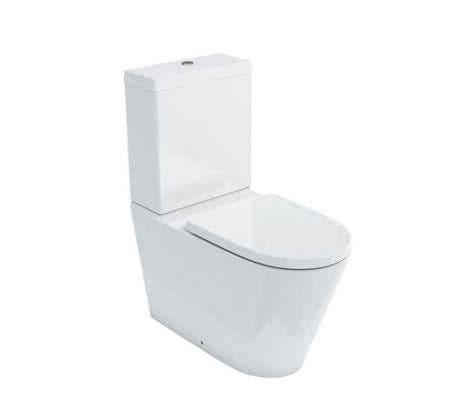 Britton Sphere Rimless Close Coupled WC Pan and Seat - White Gloss - 15.B.35301 - TAP 'N' SHOWER