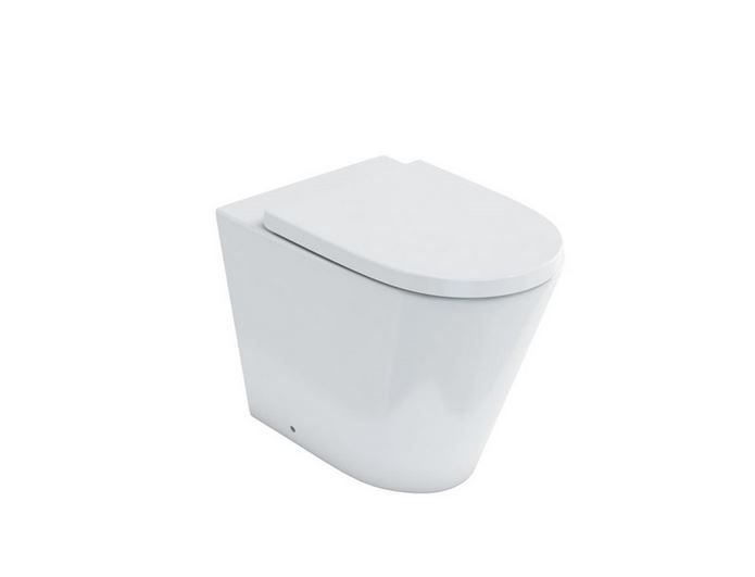 Britton Sphere Rimless Back To Wall Pan and Seat - White Gloss - 15.B.35302 - TAP 'N' SHOWER