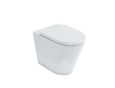 Britton Sphere Rimless Back To Wall Pan and Seat - White Gloss - 15.B.35302 - TAP 'N' SHOWER
