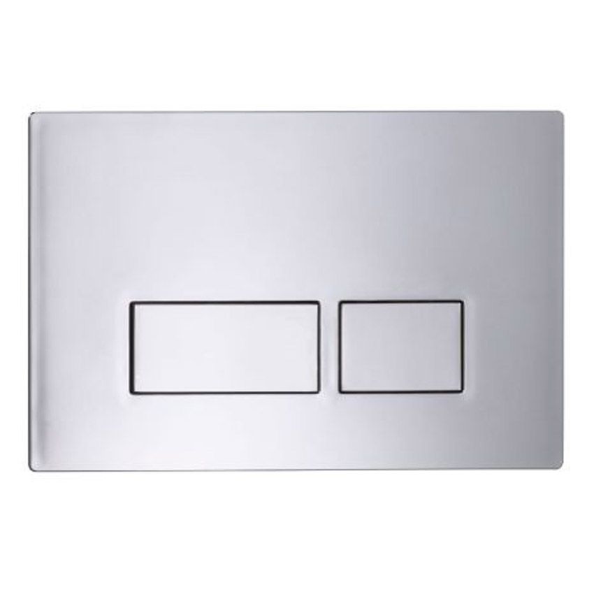 Tavistock Square Chrome Flush Push Plate - TR9010 - TAP 'N' SHOWER