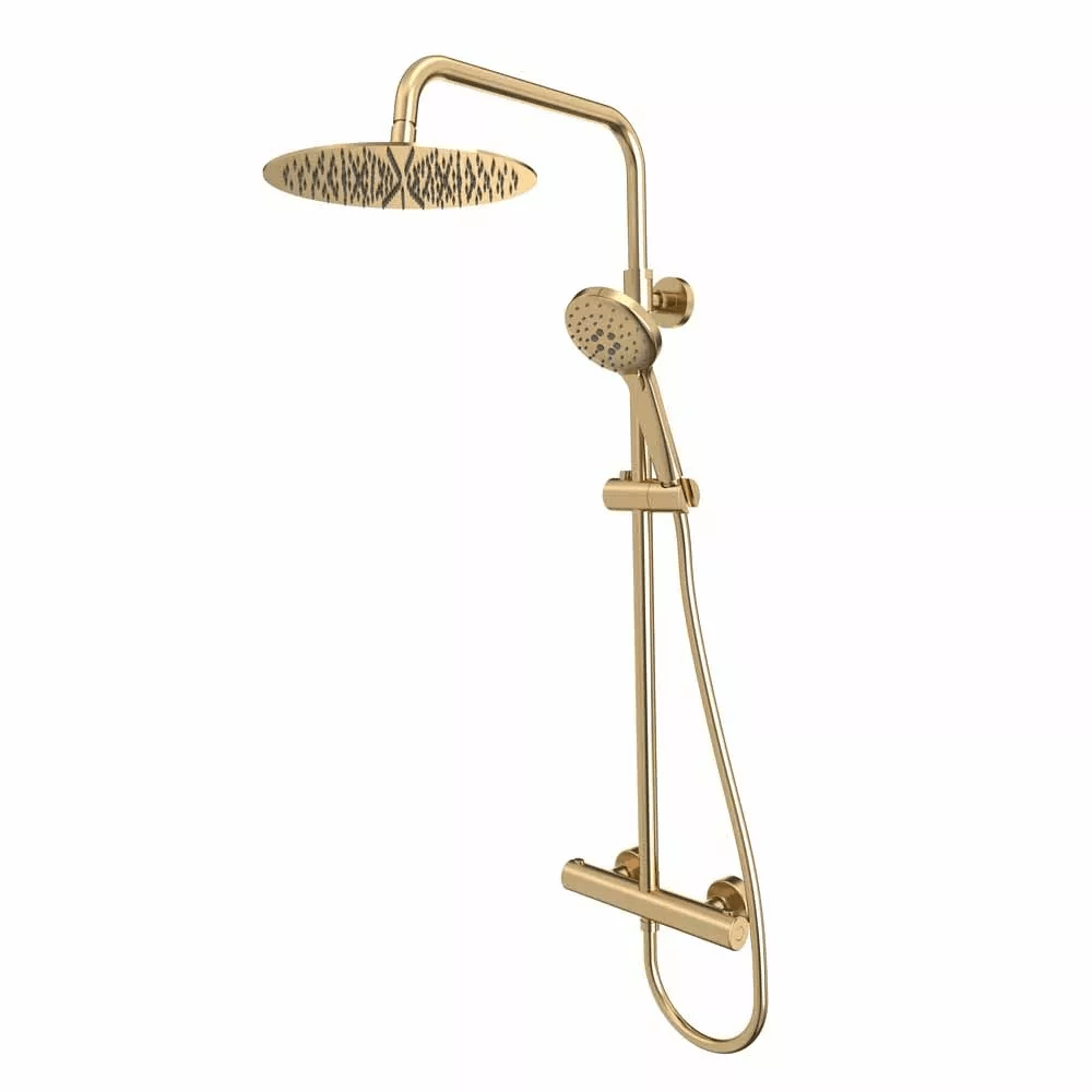 Tavistock Quantum Dual Function System Bar Shower - Brushed Brass - SQT1513 - TAP 'N' SHOWER