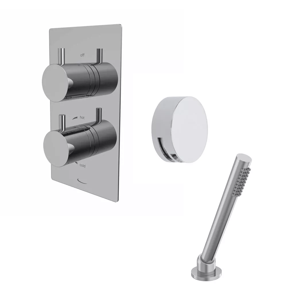 Tavistock Quantum Dual Function Shower System With Overflow Bath Filler And Deck Mounted Handset - Chrome - SQT1617 - TAP 'N' SHOWER