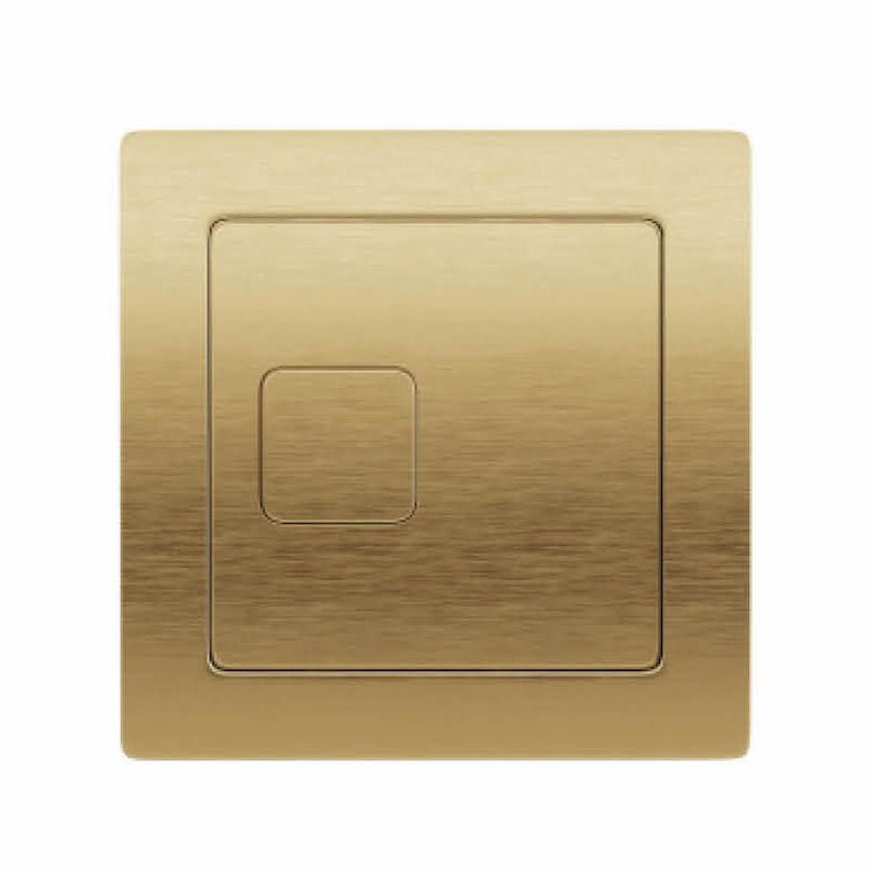 Scudo Square Flush Button - Brushed Brass - SQUARE - CISTERN - BRASS - TAP 'N' SHOWER