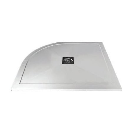 Frontline Aquaglass Slimline Offset Quadrant Shower Tray 900x760mm - White - ST2590X76 - TAP 'N' SHOWER