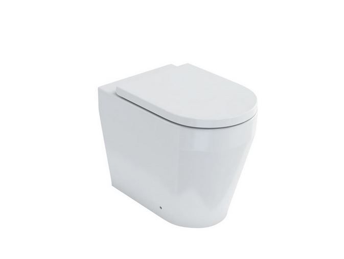 Britton Stadium Back To Wall WC and Soft Close Seat - White Gloss - 15.B.35305 - TAP 'N' SHOWER
