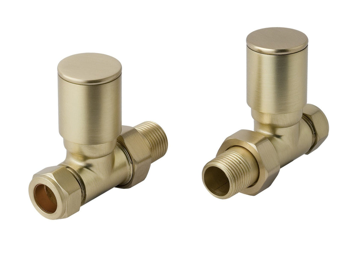 JTP Straight Radiator Valve - Brushed Brass - 23RVSBBR - TAP 'N' SHOWER