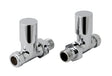 JTP Straight Radiator Valve - Chrome - RVS