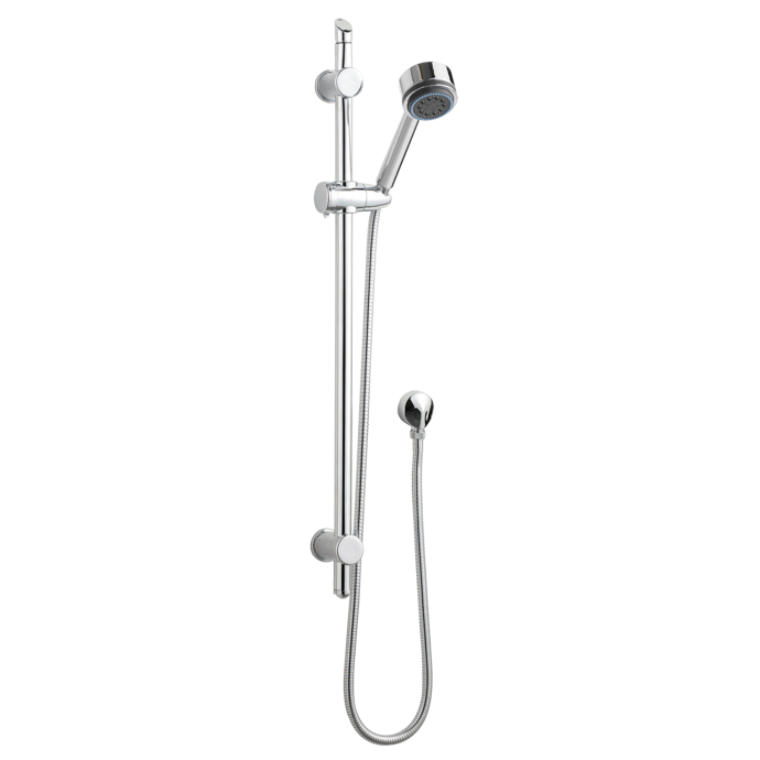 Nuie Shower Slider Modern Rail Kit 820mm High - Chrome - STY042