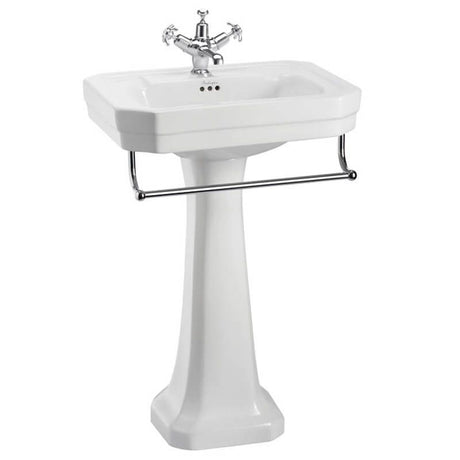 Burlington Chrome Towel Rail for Basin 56cm - T1CHR - TAP 'N' SHOWER